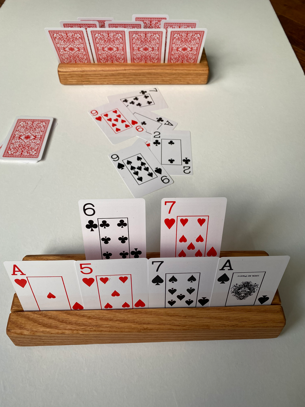 Wood Playing card holder | Oak playing card holder | Wooden card Holder gift