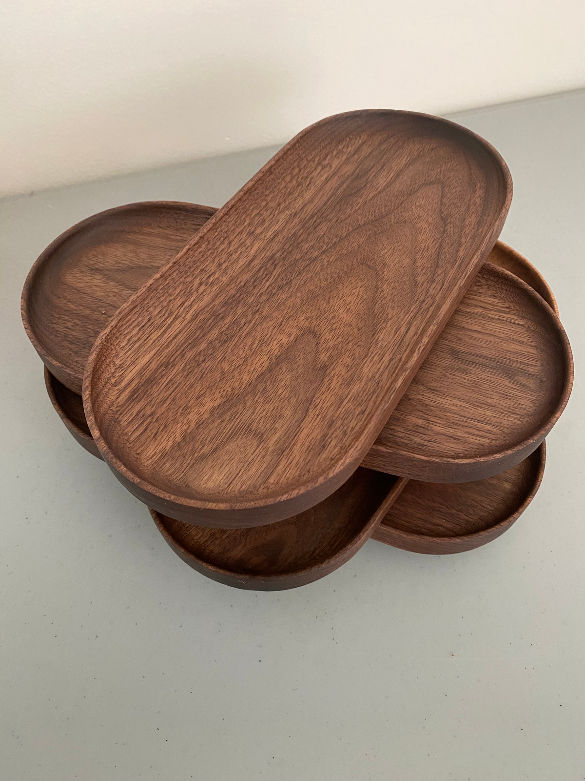 Hardwood Oval Tray | Wooden decorative Valet Tray | Jewelry tray | Vanity tray | Entryway | Countertop |  Oval Catchall tray
