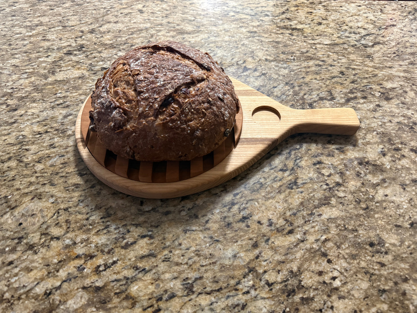 Handmade Hardwood Round Sourdough Cutting Board | Gift for her | Sourdough Lover | Bread Cutting Board | Wood Cutting Board