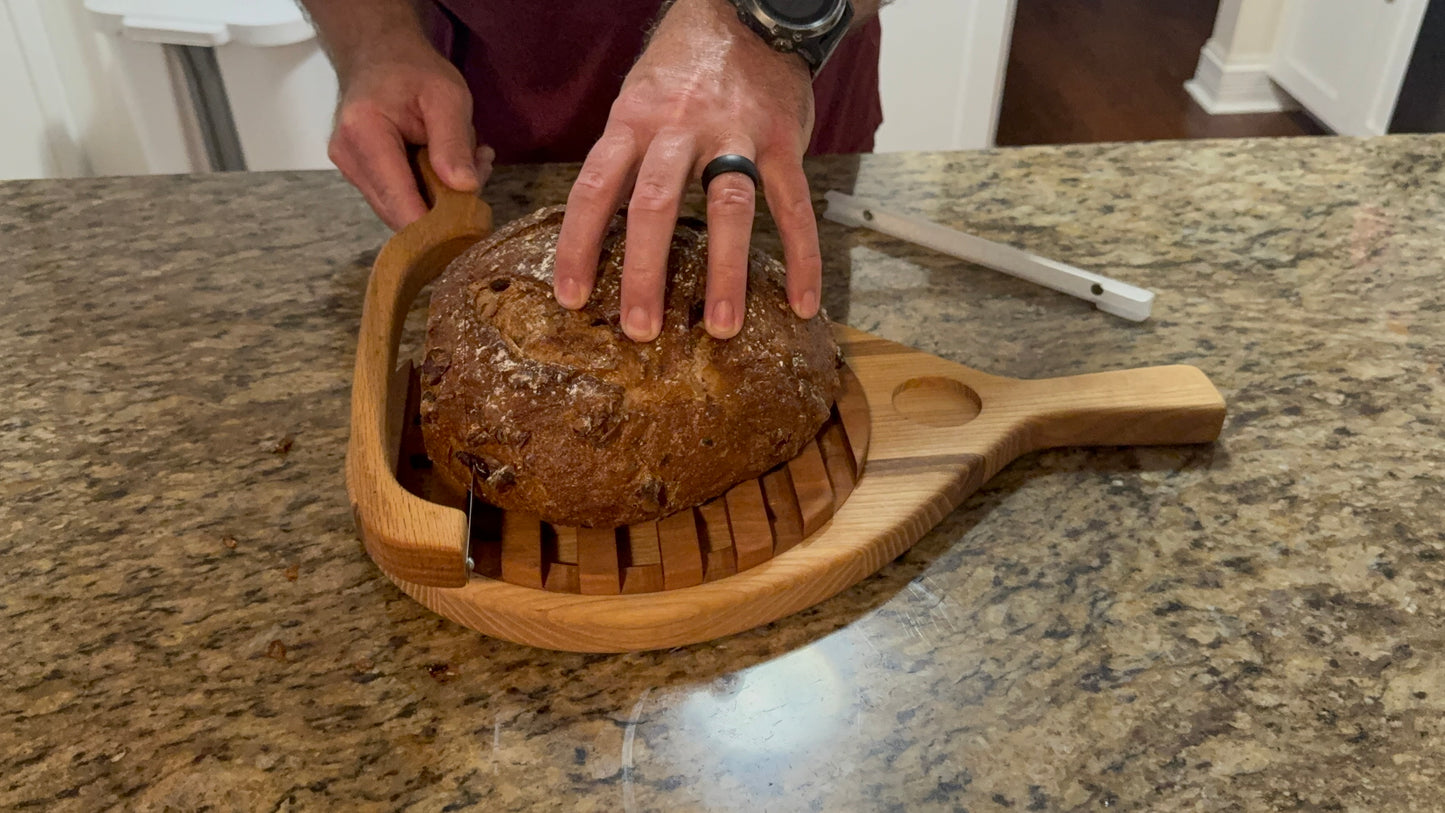 Handmade Hardwood Round Sourdough Cutting Board | Gift for her | Sourdough Lover | Bread Cutting Board | Wood Cutting Board