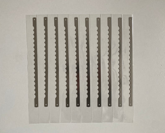 Set of 50 Bread Bow Knife Blades | Stainless Steel Replacement Blade | Bread Blade with Screws for Cake Homemade Bread Cutting Wooden Bread Knife | 10.8 Inches (Copy) (Copy)