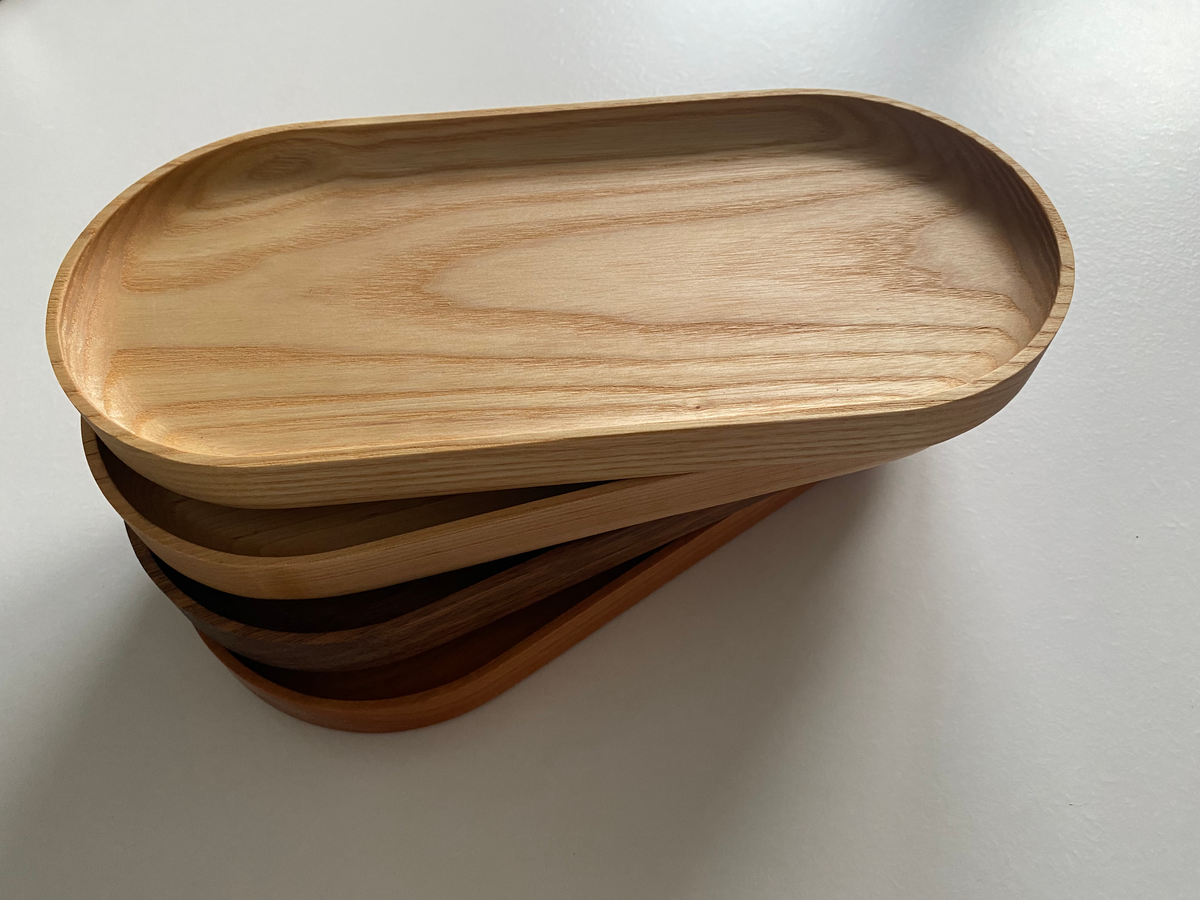 Hardwood Oval Tray | Wooden decorative Valet Tray | Jewelry tray | Vanity tray | Entryway | Countertop |  Oval Catchall tray