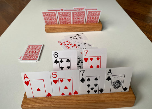 Wood Playing card holder | Oak playing card holder | Wooden card Holder gift